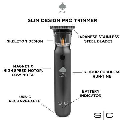 Trimmer StyleCraft Ace Sem Fio USB-C para Cabelo e Nariz, 141 g