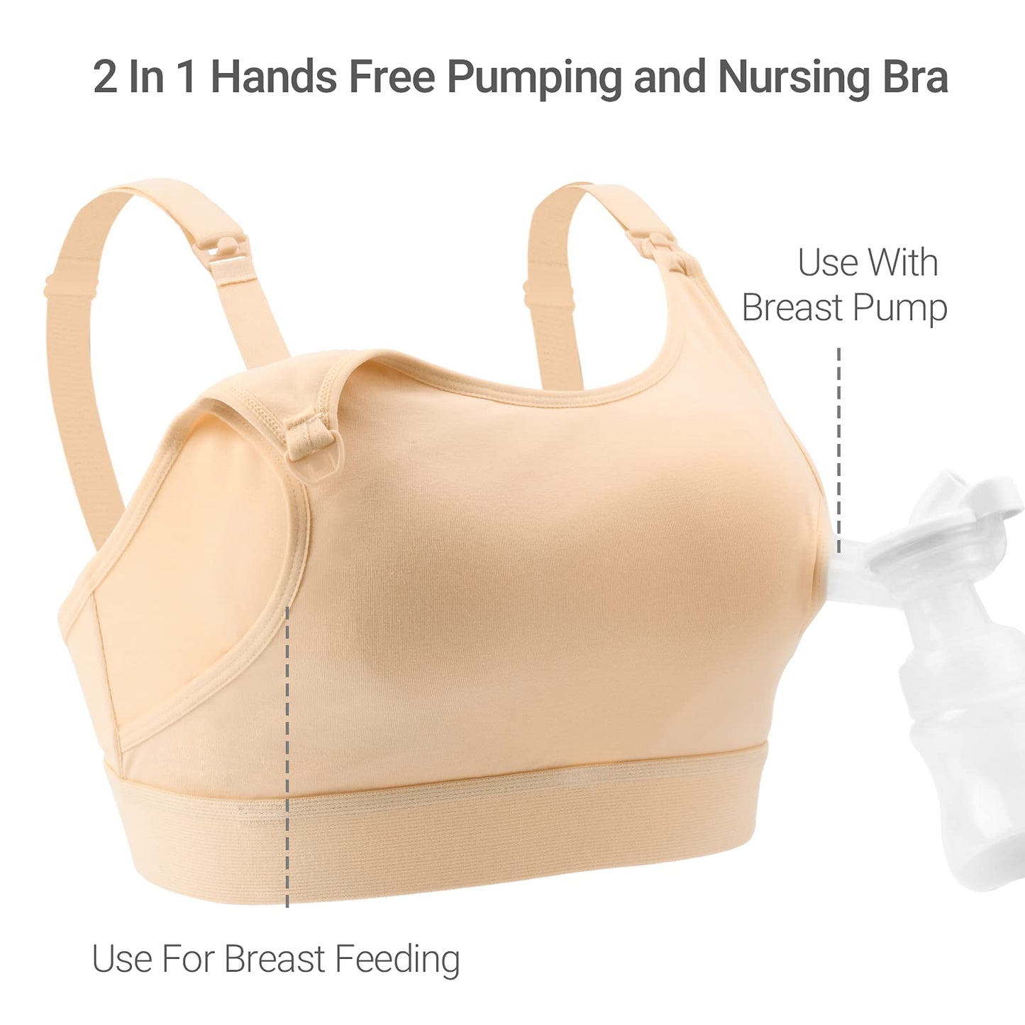 Momcozy Hands Free Pumping Bra, Amamentação e Bombeamento, XX-Large