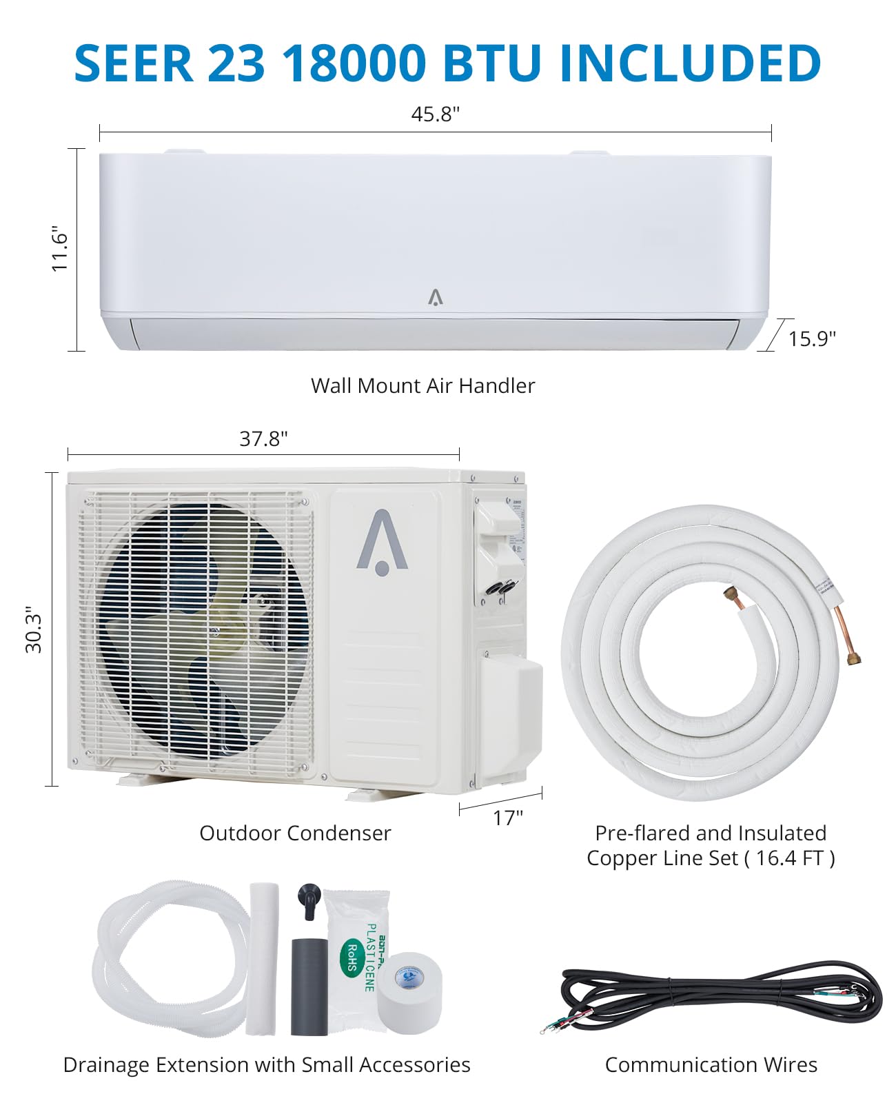 Takywep Ar Condicionado Split 18000 BTU Branco  23 SEER2