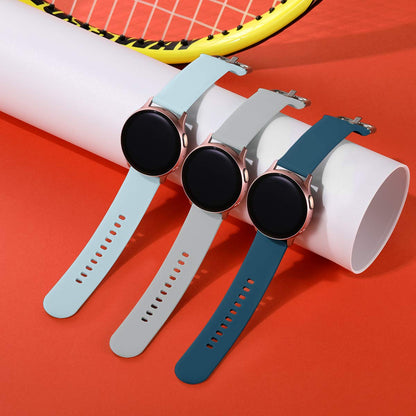 Lerobo 3 Pack Pulseiras Silicone 20mm p/ Galaxy Watch Active 2 (Cinza/Azul Claro/Azul Ardósia)