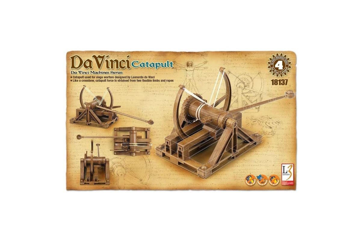 Academy Catapulta de Da Vinci (Sem Pintura) - Kit Educacional Histórico