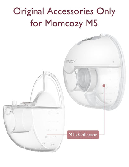 Momcozy Milk Collector Only Compatible with Momcozy M5 NOT for Others. Original M5 Breast Pump Replacement Accessories,