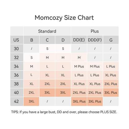 Momcozy Sutiã de Amamentação Sem Costura, Suporte Sem Aro, Marrom, P