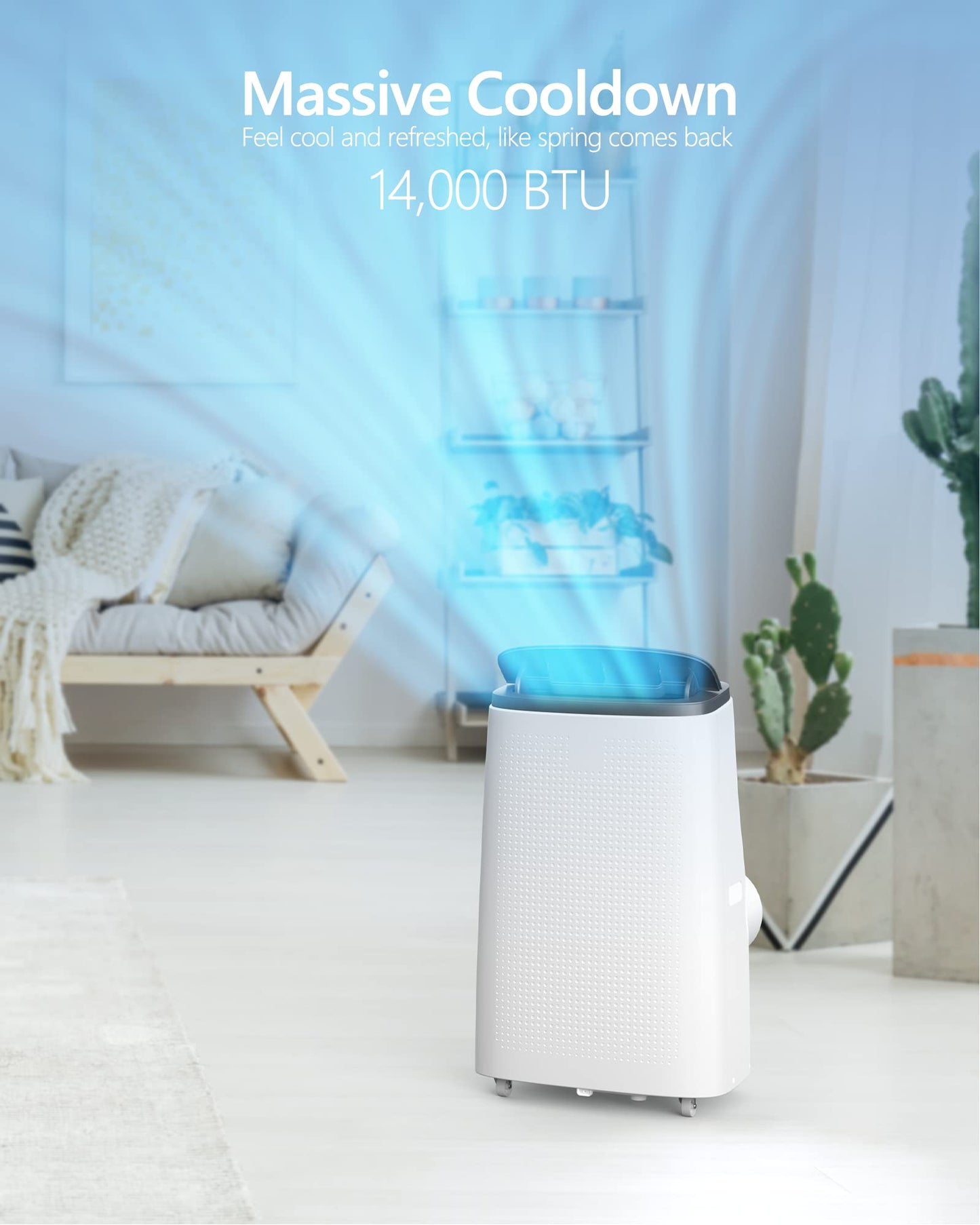 Takywep Ar-Condicionado Portátil 14.000 BTU 4 em 1 com Controle Remoto