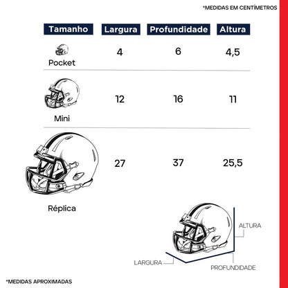 Riddell Capacete NFL Speed Réplica - Tamanho Real