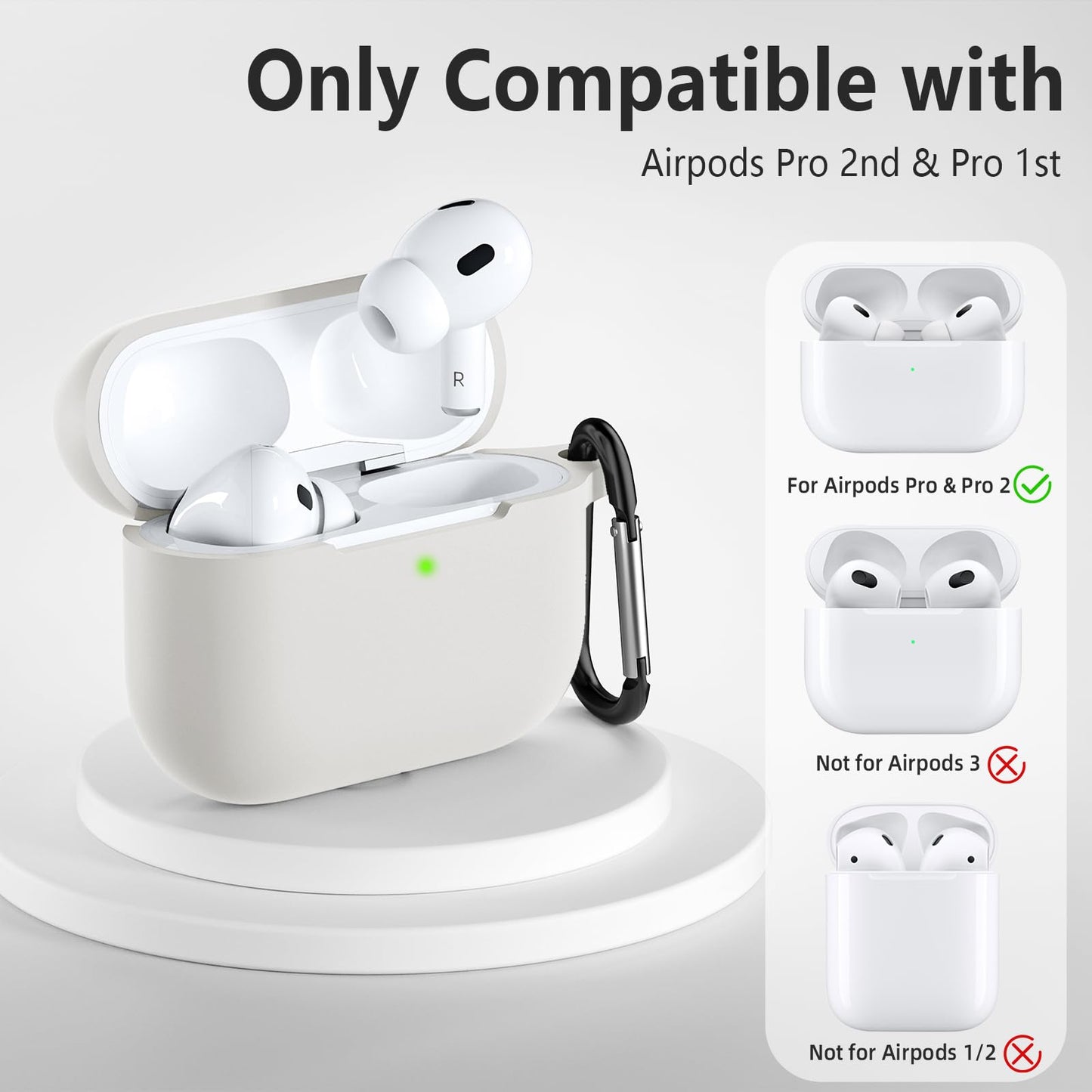 Lerobo Case para AirPods Pro 2ª Geração com Chaveiro (Starlight)