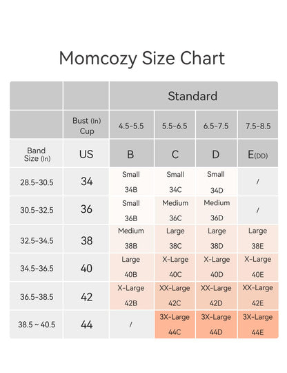 Momcozy Sutiã Amamentação e Extração de Leite Sem Mãos Preto 3X-Large Confortável e Seguro