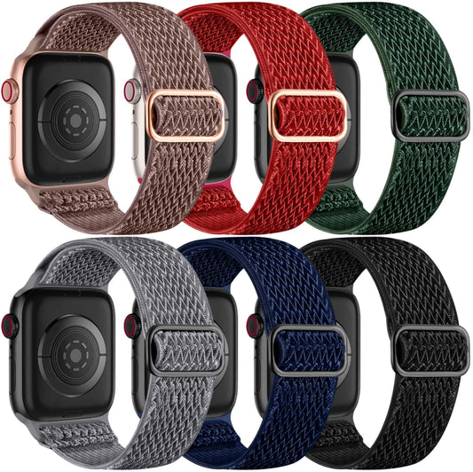 Lerobo 6 Pulseiras Trançadas Compatíveis com Apple Watch (diversas cores)