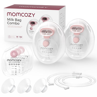 Momcozy Copos Coletor de Leite com Sacos Armazenamento 150ml 2 un