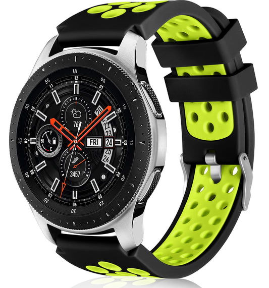 Lerobo Pulseira Compatível com Galaxy Watch 3/46mm, Gear S3 (Preto/Verde)