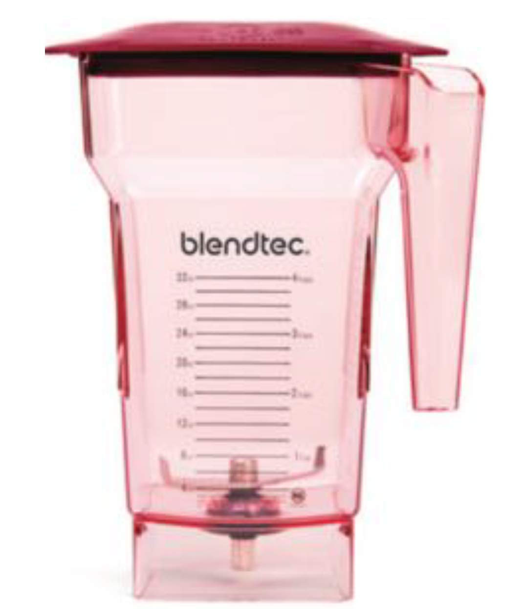 Blendtec FourSide Jar 40-619-62 Vermelho com Tampa Dura - 4 Lados