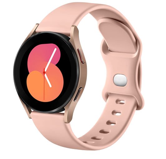 Lerobo Pulseira Compatível com Samsung Galaxy Watch 7/6/5/4, 20mm, Silicone  (Rosê)