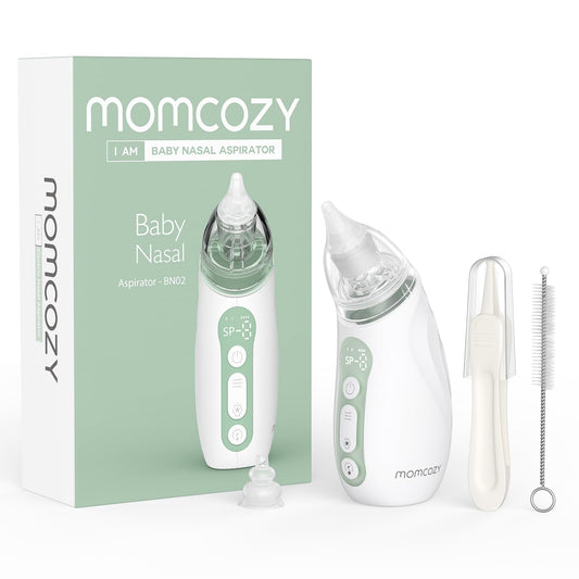 Momcozy Aspirador Nasal Elétrico para Bebês 3 Níveis c/ Luz e Música