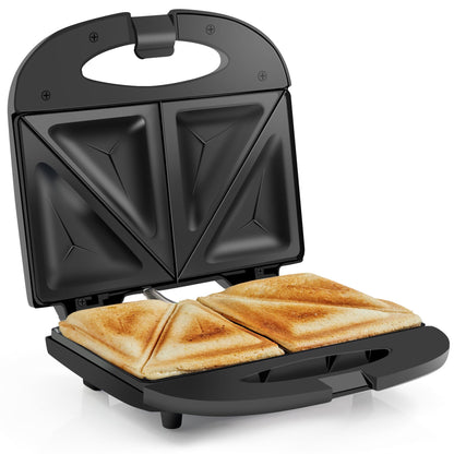 Elite Gourmet Sanduicheira e Panini Maker 2 Fatias Antiaderente (Preto)