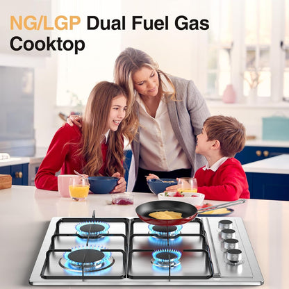 VBGK Cooktop a Gás 4 Bocas 30" NG/LPG Conversível com Proteção FFD