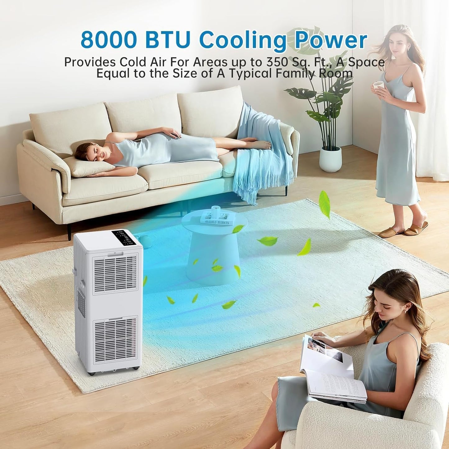 Takywep Ar Condicionado Portátil 8000 BTU Branco 32 m² 3 em 1