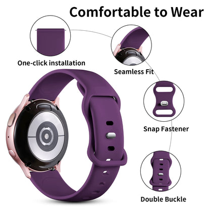 Lerobo Pulseira de Silicone 20mm Compatível com Samsung Galaxy Watch (Roxo)