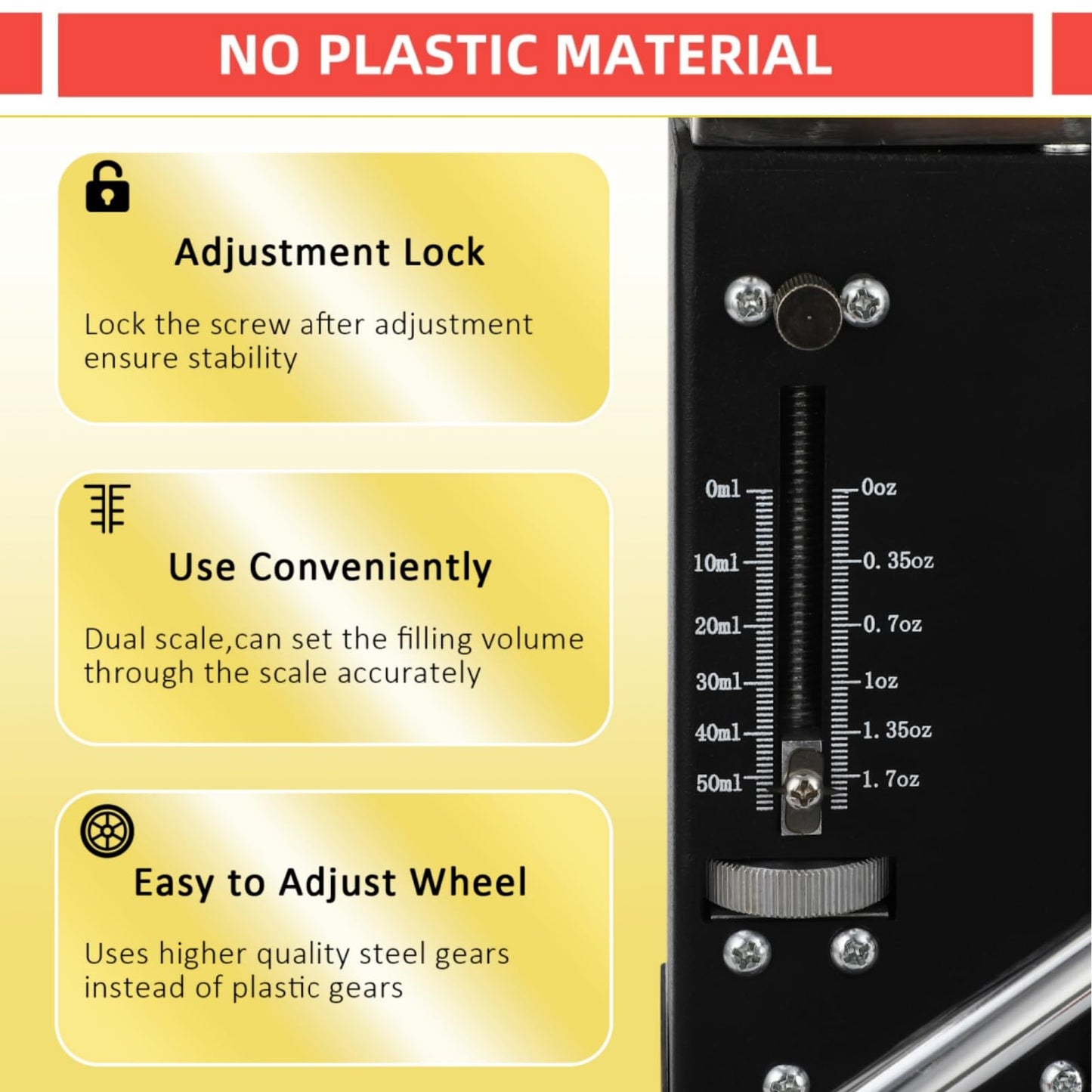 Takywep Máquina de Enchimento Manual 5-50ml com Tanque de 10L