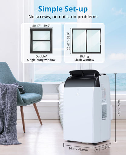 Takywep Ar Condicionado Portátil 12000 BTU Branco  3 em 1