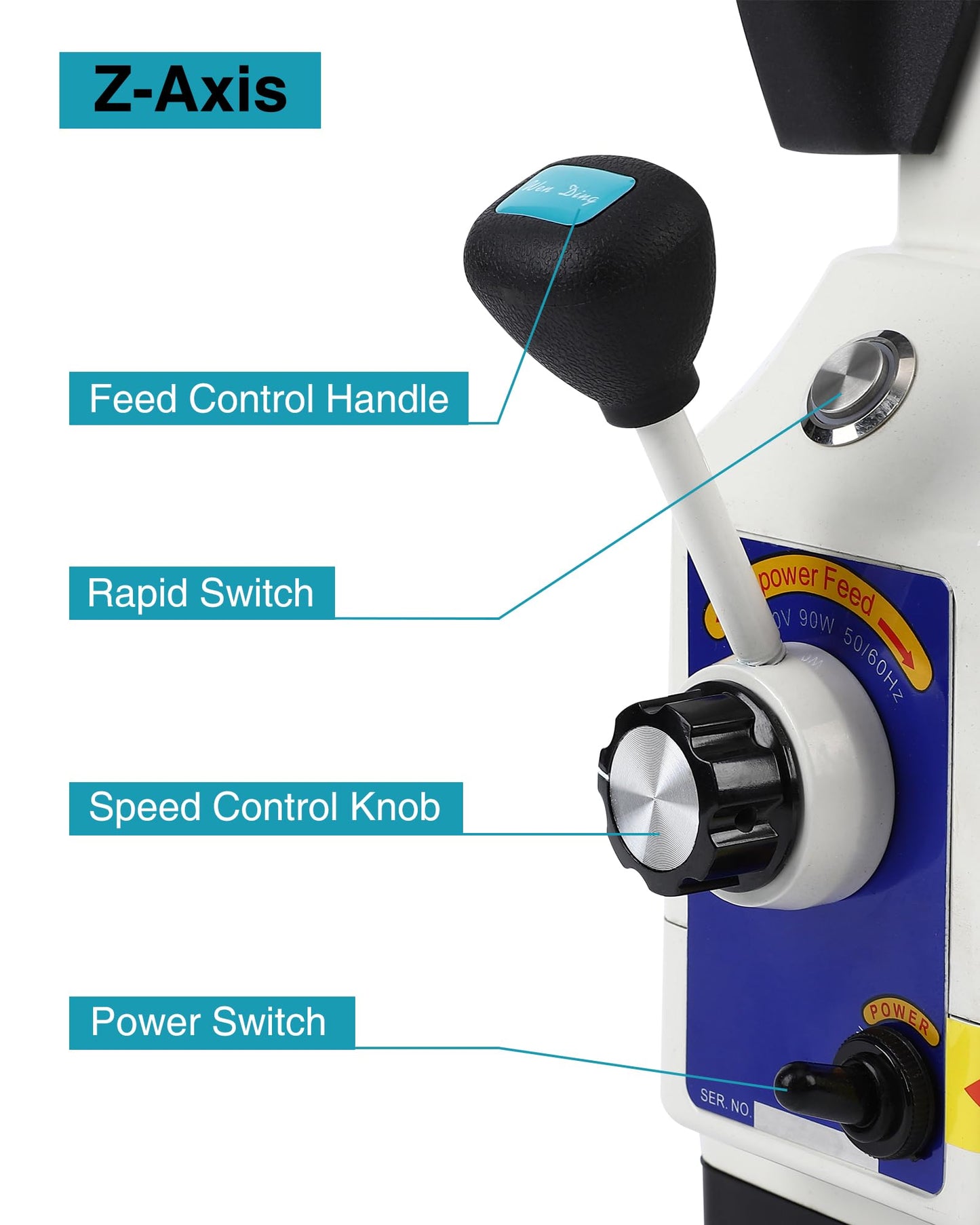 Takywep Avanço Automático para Eixo Z 110V 450 LB Torque 200 RPM