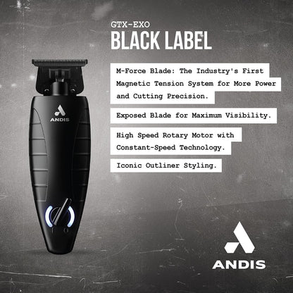 Trimmer Andis GTX-EXO Black Label Edição Especial sem Fio