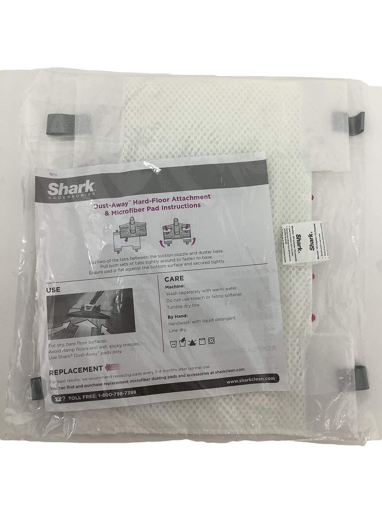 Shark Cabeça Dust-Away com Pano Microfibra para Aspirador NV750 NV650 NV651 NV752 Piso Duro