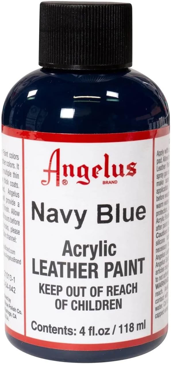 Angelus Tinta acrílica para couro 118 ml azul marinho