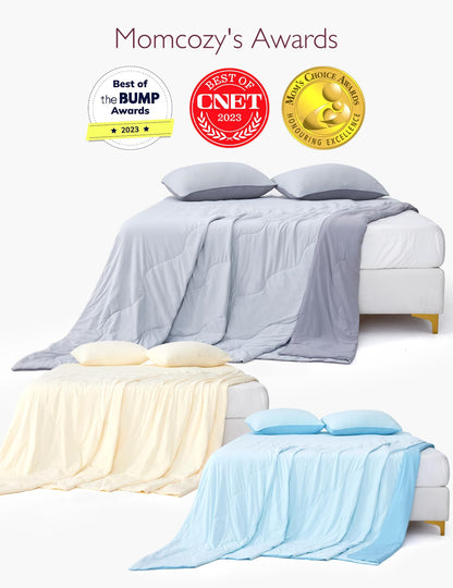 Momcozy Edredom Cooling Comforter 229x229cm Azul Claro Full/Queen