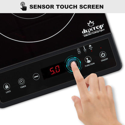 Duxtop Fogão de Indução Portátil com Timer e Sensor Touch 1800W (Preto)