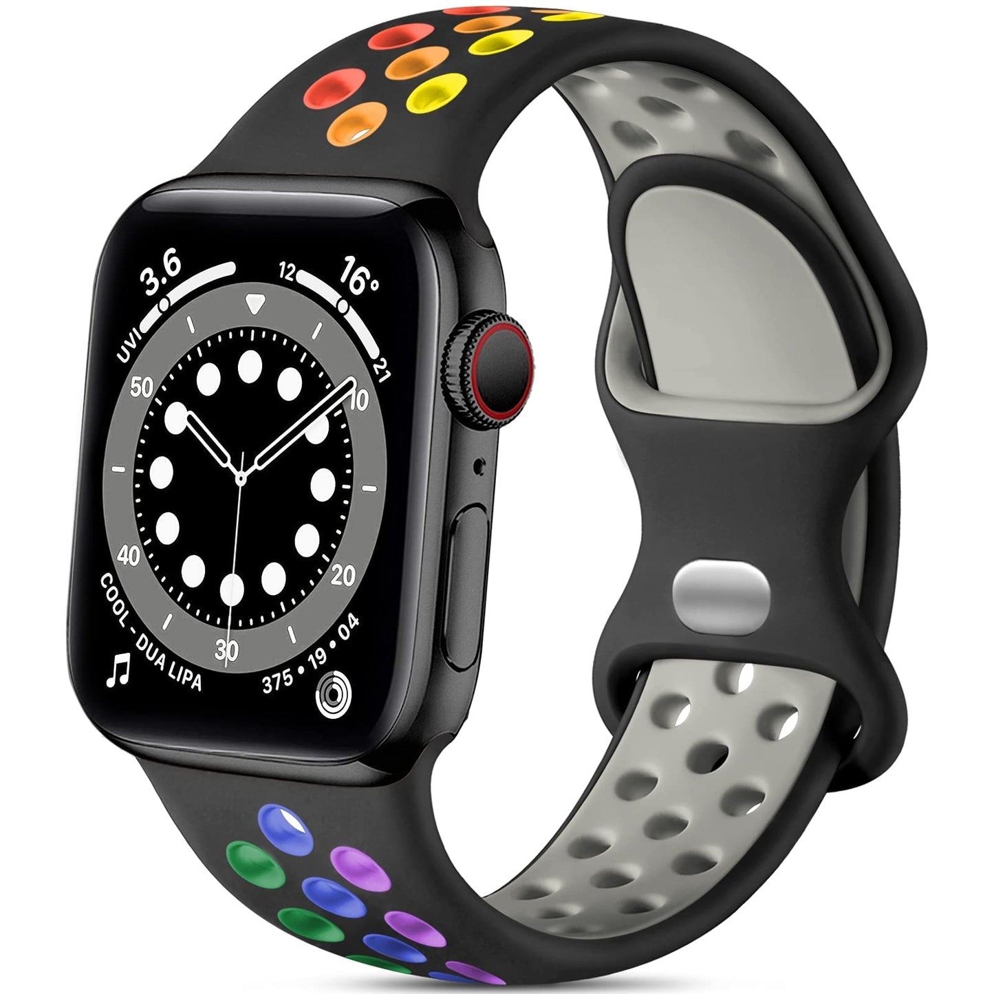 Lerobo Pulseira Esportiva Compatível com Apple Watch (Colorida)