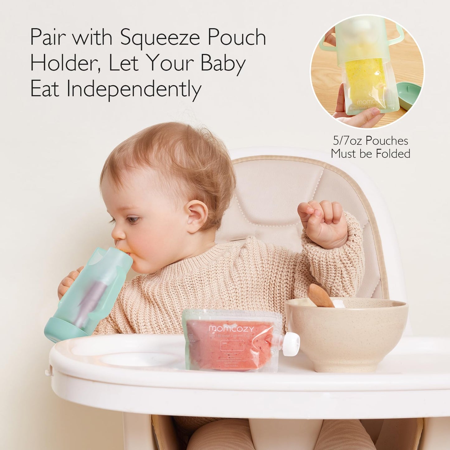 Momcozy Squeeze Pouches Reutilizáveis 10 Peças 3.4-4oz Sem BPA