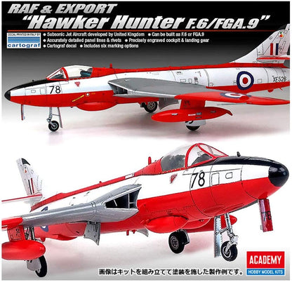 Academy 12312 Kit Modelo 1:48 Hawker Hunter F.6/FGA.9 RAF & Export