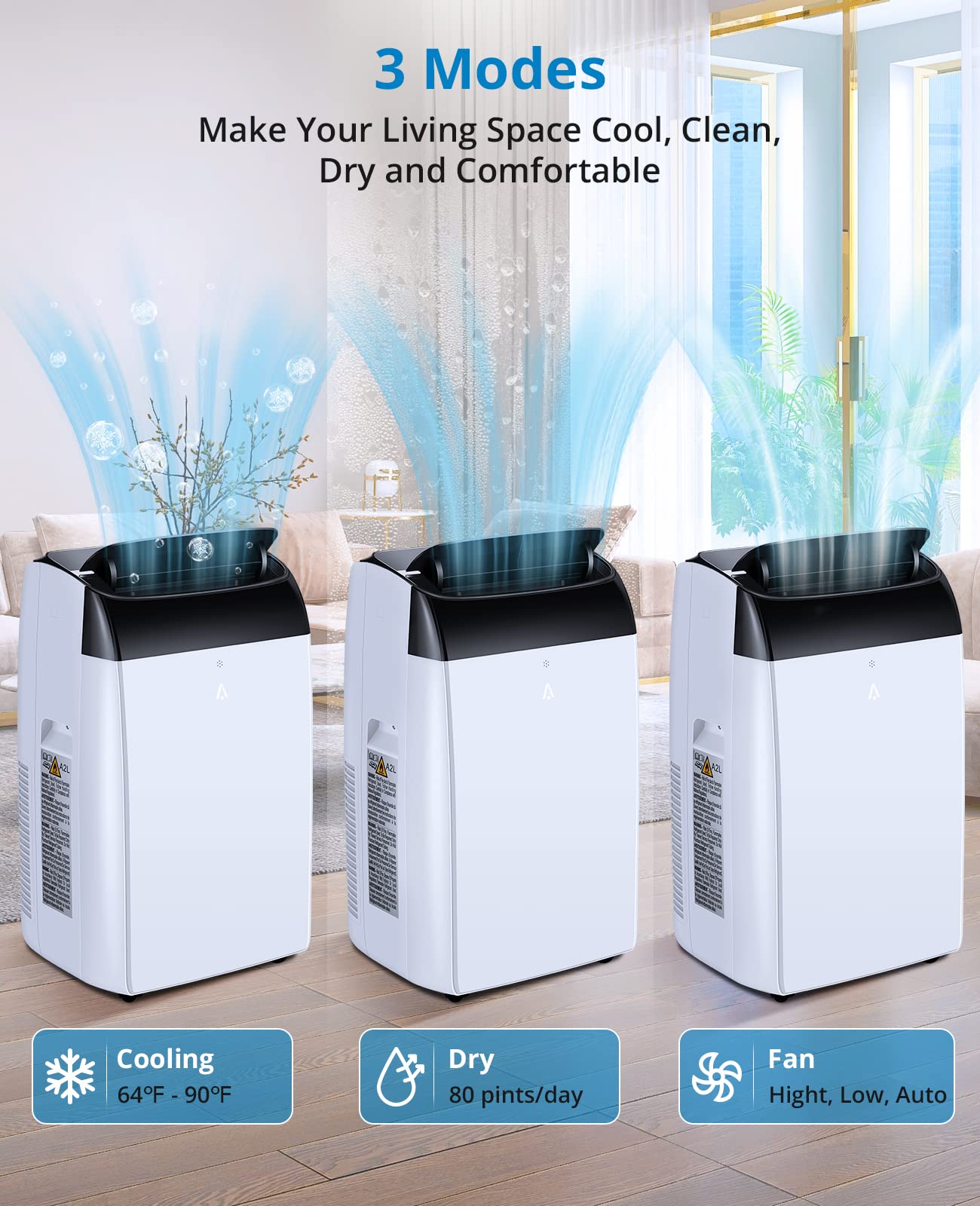 Takywep Ar Condicionado Portátil 12000 BTU Branco  3 em 1