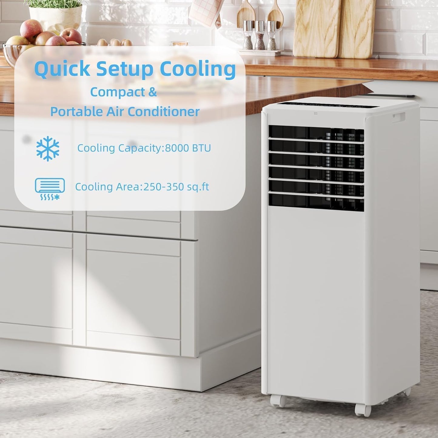 Takywep Ar Condicionado Portátil 8000 BTU Branco 32 m² 3 em 1