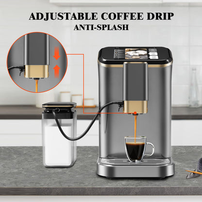 Takywep Máquina de Espresso 20 Bar Ouro Automática com Vaporizador