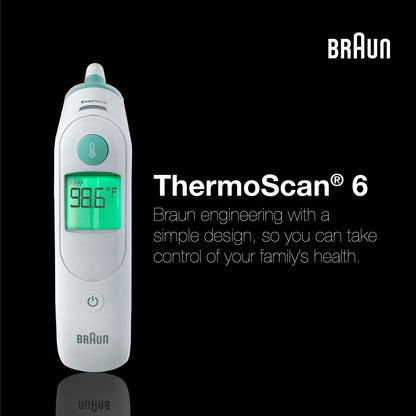 Termômetro de Ouvido Braun ThermoScan 6 IRT6515 Branco Digital