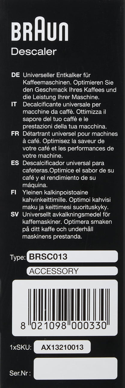 Solução Descalcificante Braun 200ml para Cafeteira BrewSense