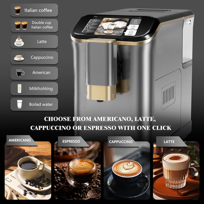 Takywep Máquina de Espresso 20 Bar Ouro Automática com Vaporizador