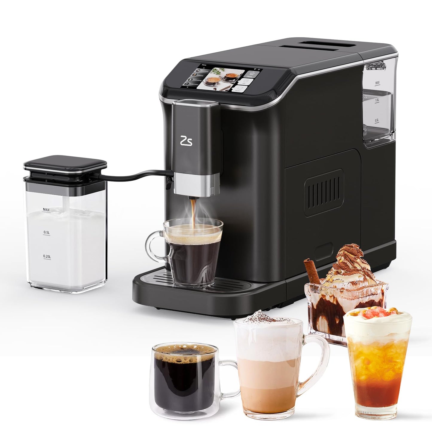 Takywep Máquina de Espresso Automática 20 Bar 1,5 Litros Preto