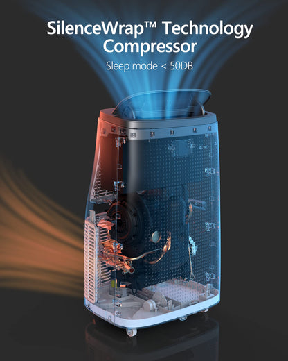 Takywep Ar-Condicionado Portátil 14.000 BTU 4 em 1 com Controle Remoto