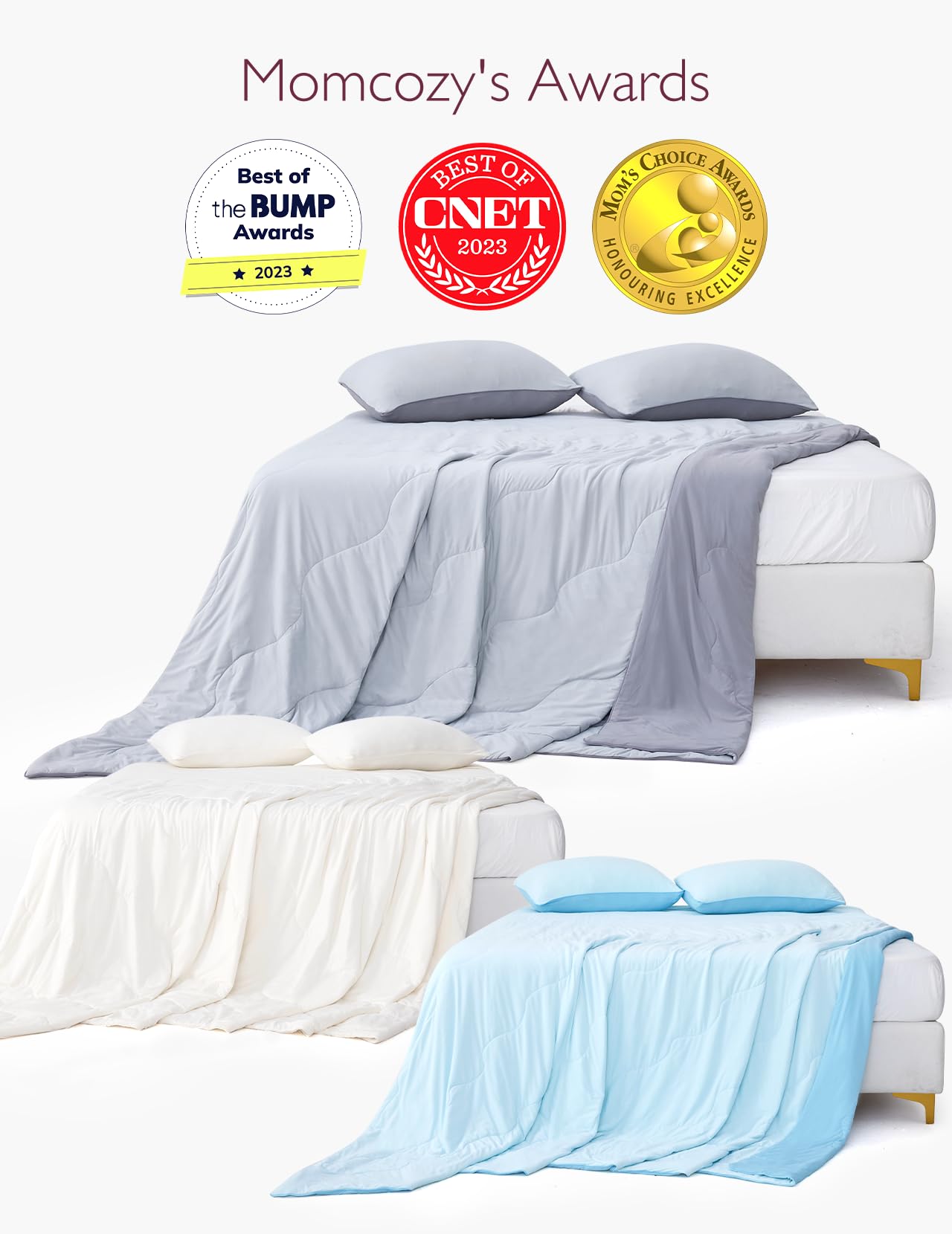 Momcozy Edredom Cooling Queen 229x229 cm Branco Marfim