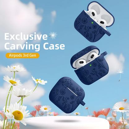 Lerobo Case para AirPods 3ª Geração com Chaveiro (Azul Meia-noite)