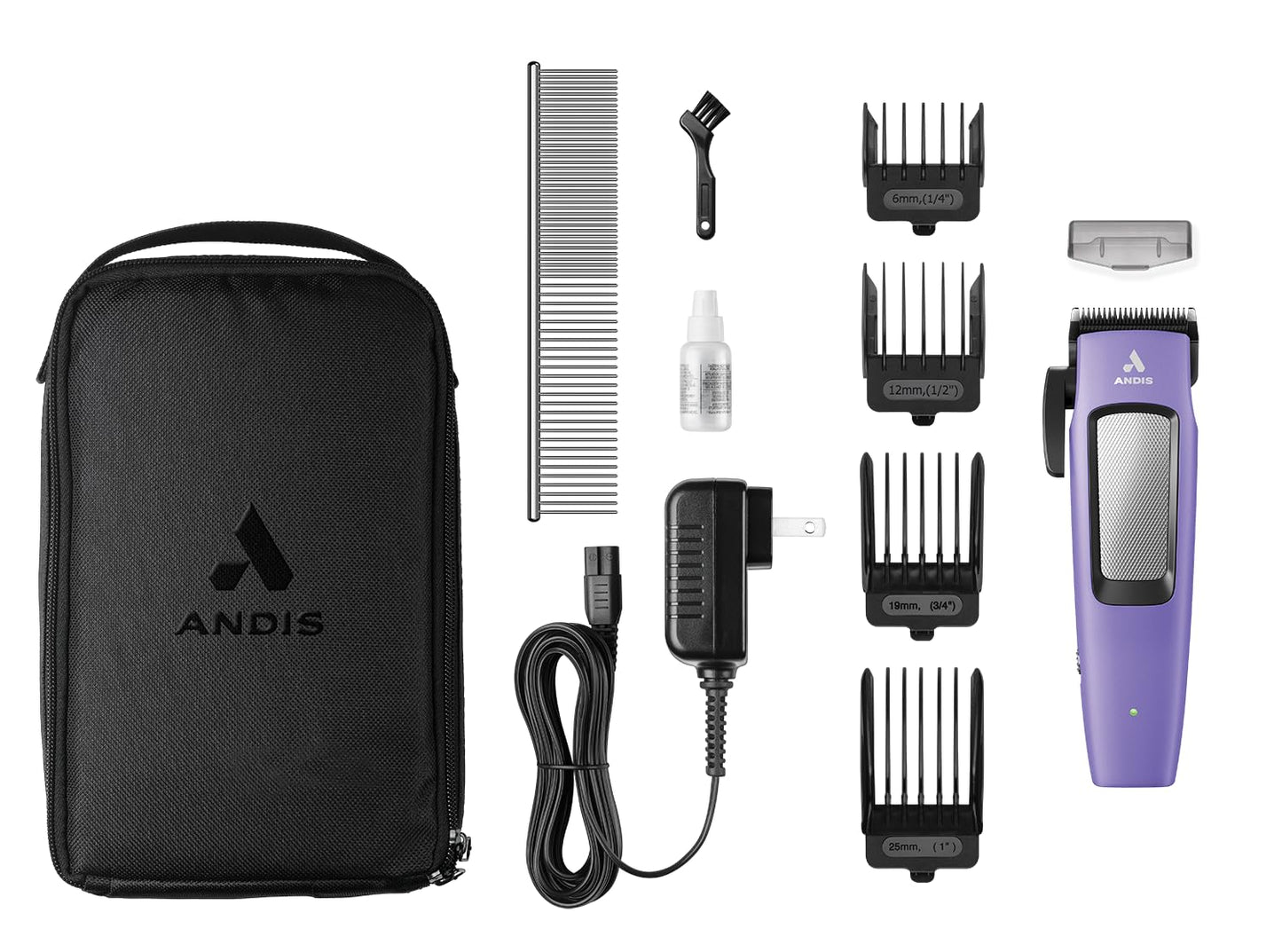 Máquina Andis Easy Clip Cordless II 560017 10 Peças - Roxo