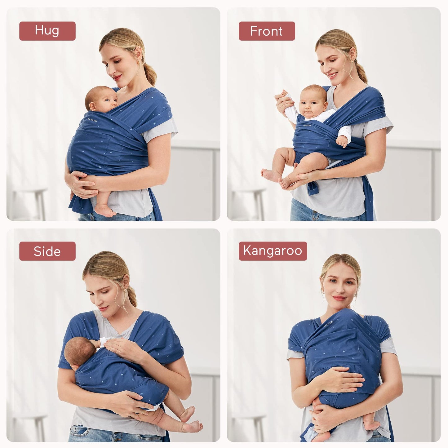 Momcozy Sling para Bebê Ergonômico, Wrap Ajustável para Recém-Nascido, Starry Sky