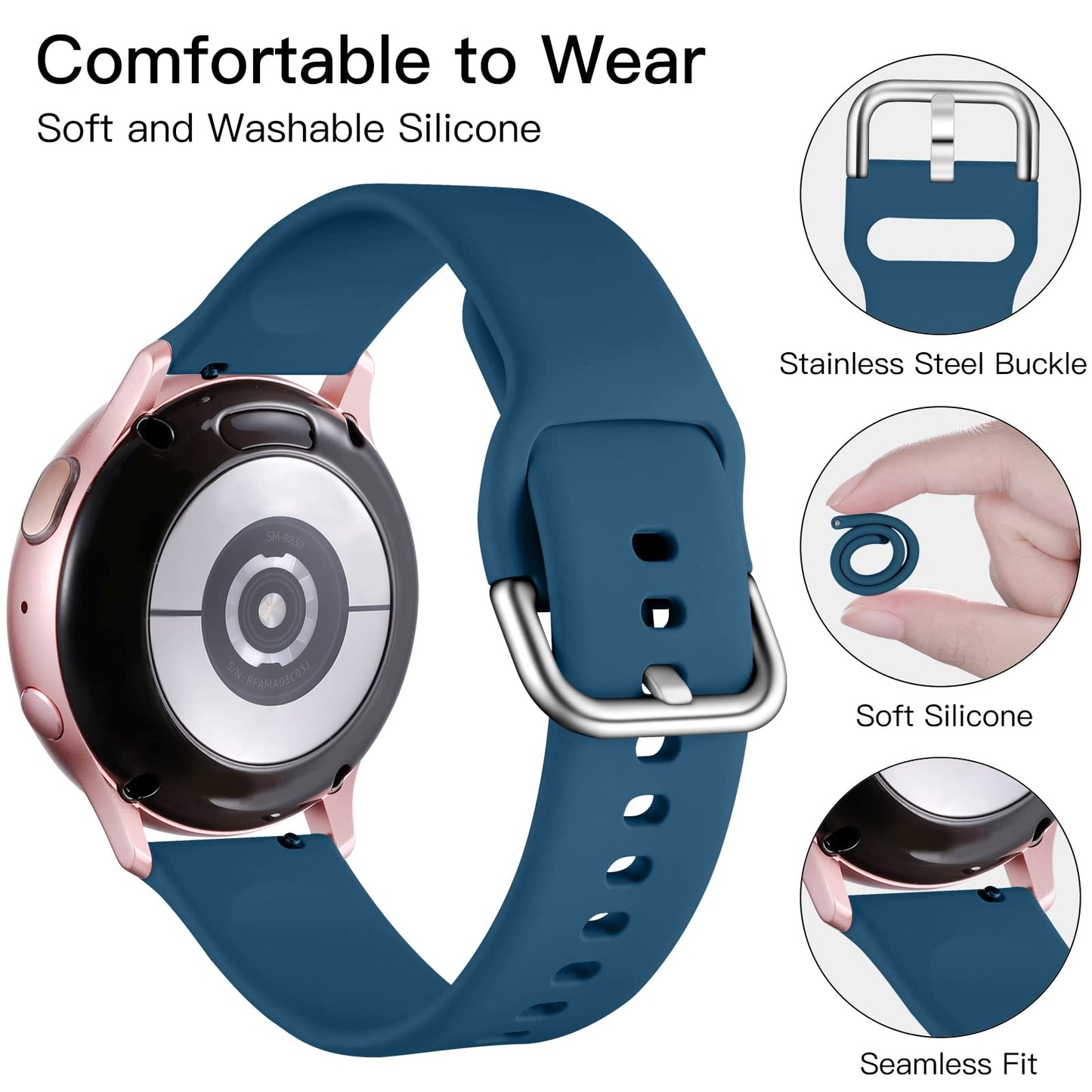 Lerobo 6 Pulseiras Compatíveis com Samsung Galaxy Watch (diversas cores)