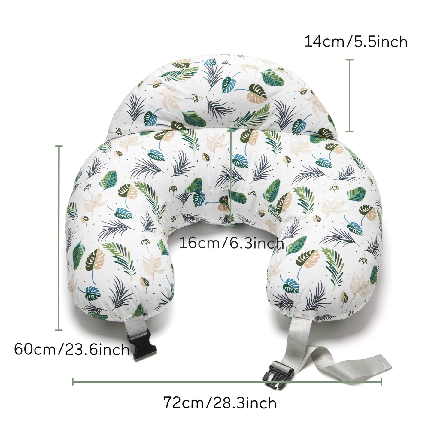 Momcozy Almofada de Amamentação Plus Size Ajustável Spring Leaves