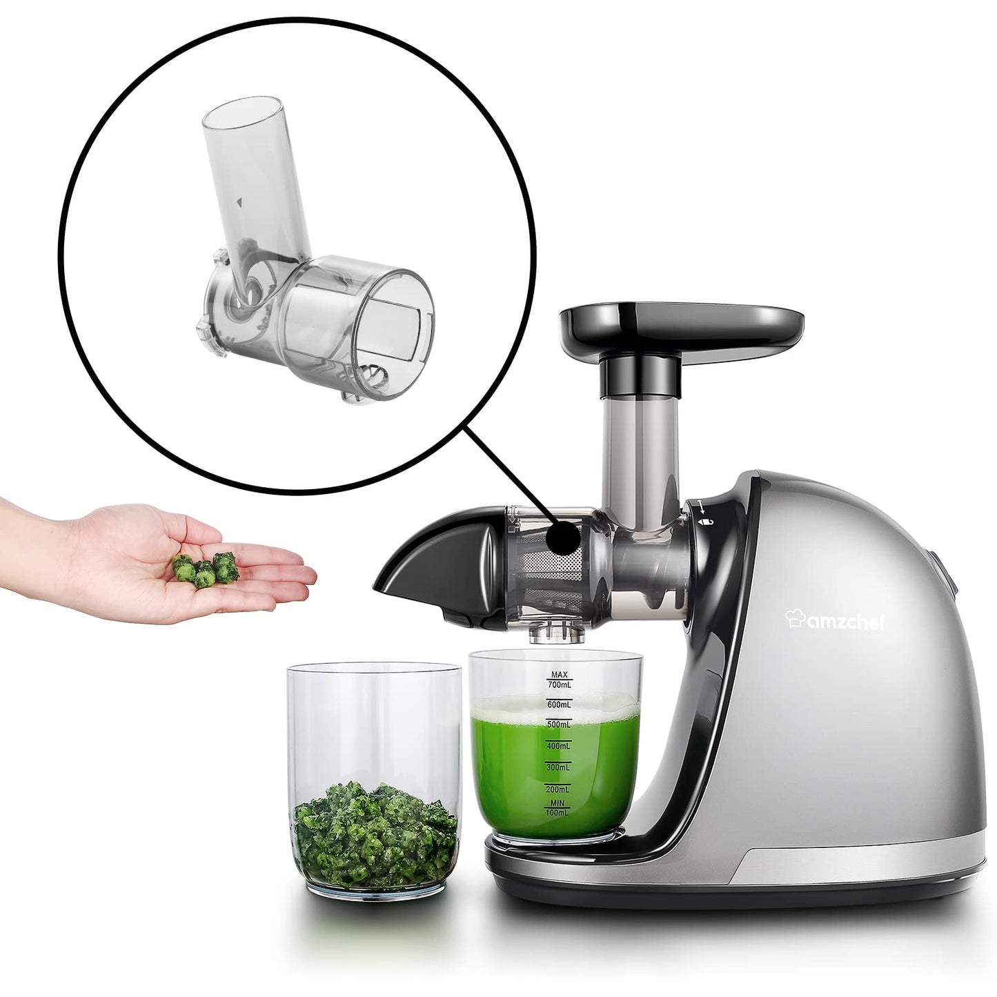 Acessório AMZCHEF para Juicer Masticador Compatível com Modelos 1501 e 3001