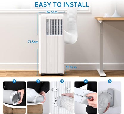 Takywep Ar-Condicionado Portátil 8.000 BTU 3 em 1 com Controle Remoto