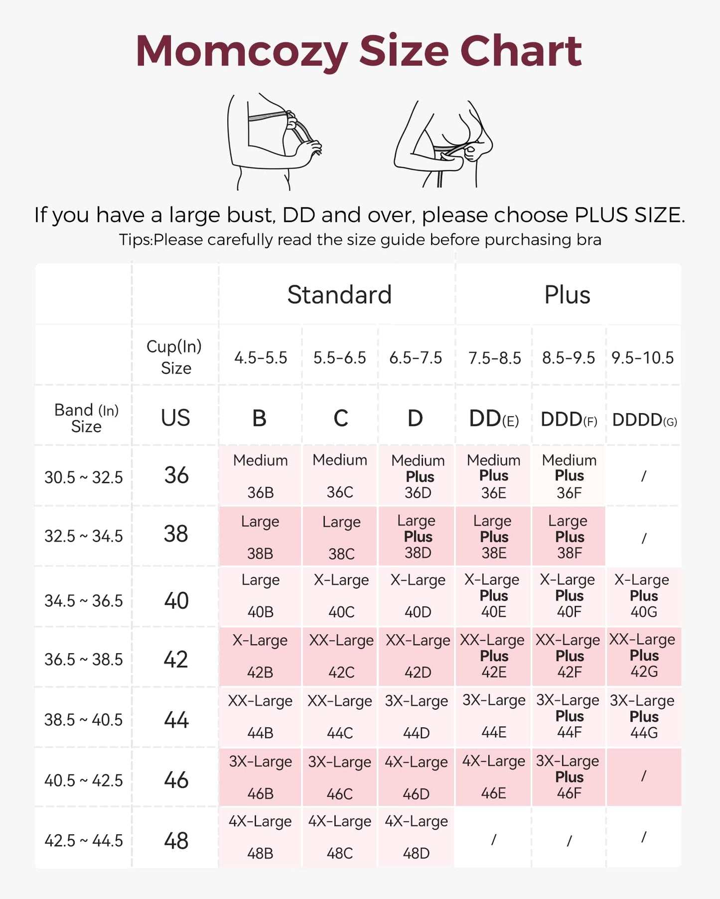 Momcozy Sutiã de Amamentação 3.0, Suporte e Conforto, Bege, 3XG