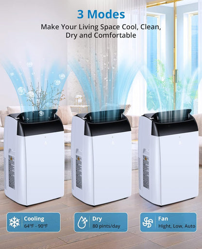 Takywep Ar-Condicionado Portátil 12.000 BTU 3 em 1 Branco